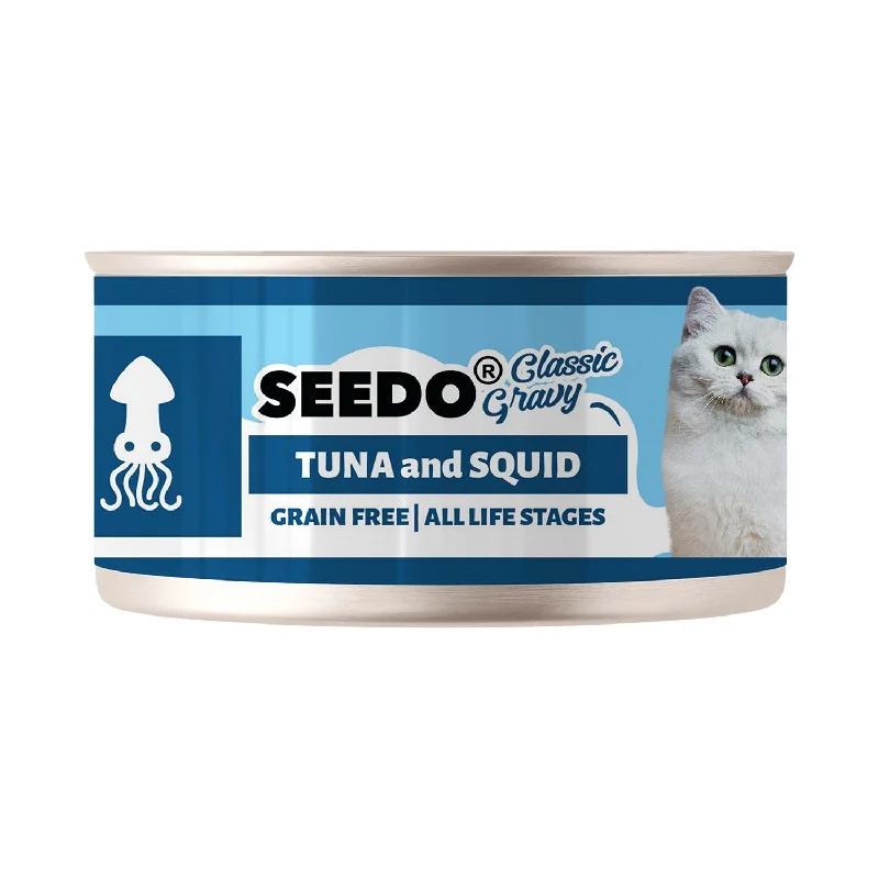 - Cat food nutritional analysis Seedo Classic Gravy Tuna & Squid in Gravy Wet Cat canned food - Cat food nutritional analysis Seedo Classic Gravy Tuna & Squid in Gravy Wet Cat canned food