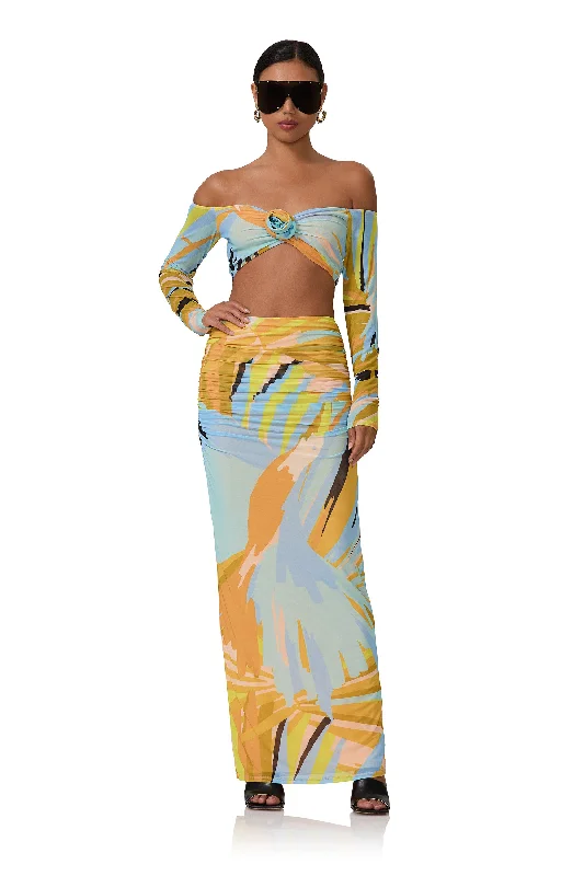 Bevin Maxi Skirt - Bird of Paradise