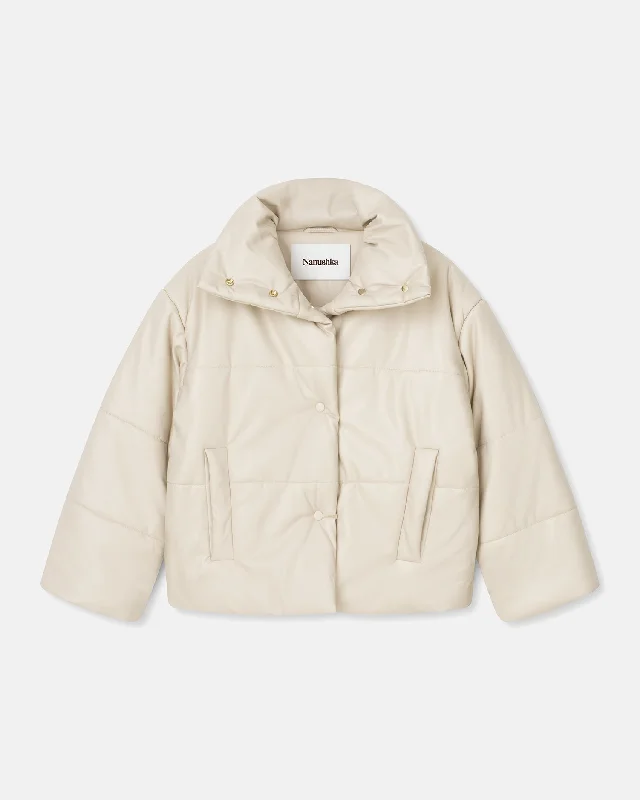 Hide - Okobor™ Alt-Leather Puffer Jacket - Creme