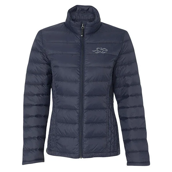 Womens Packable Down Puffer Jacket - Navy