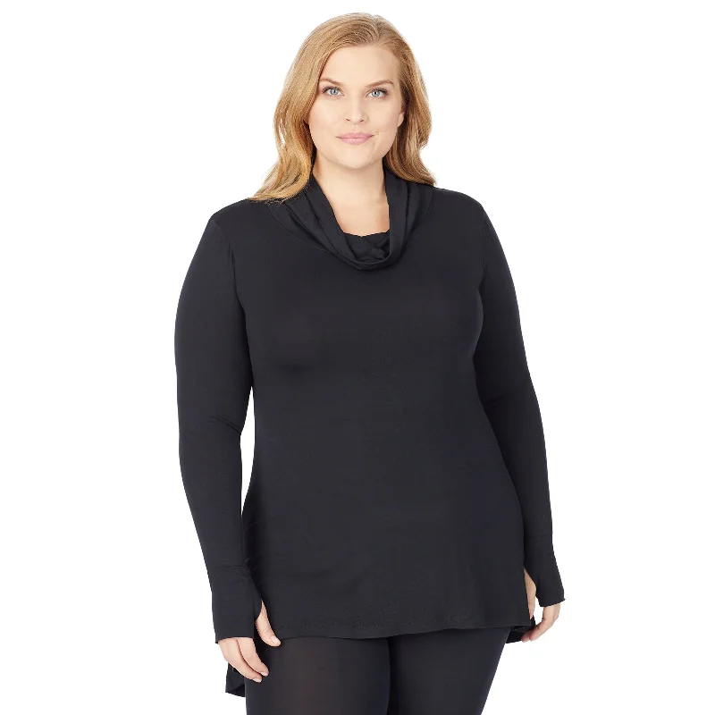 Softwear With Stretch Long Sleeve Cowl Tunic PLUS